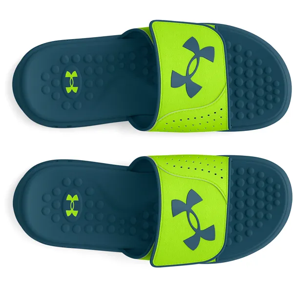 Under Armour Lime Surge/Static Blue Ignite 7 Slide