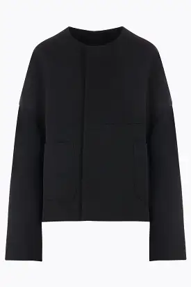 wool cropped jacket